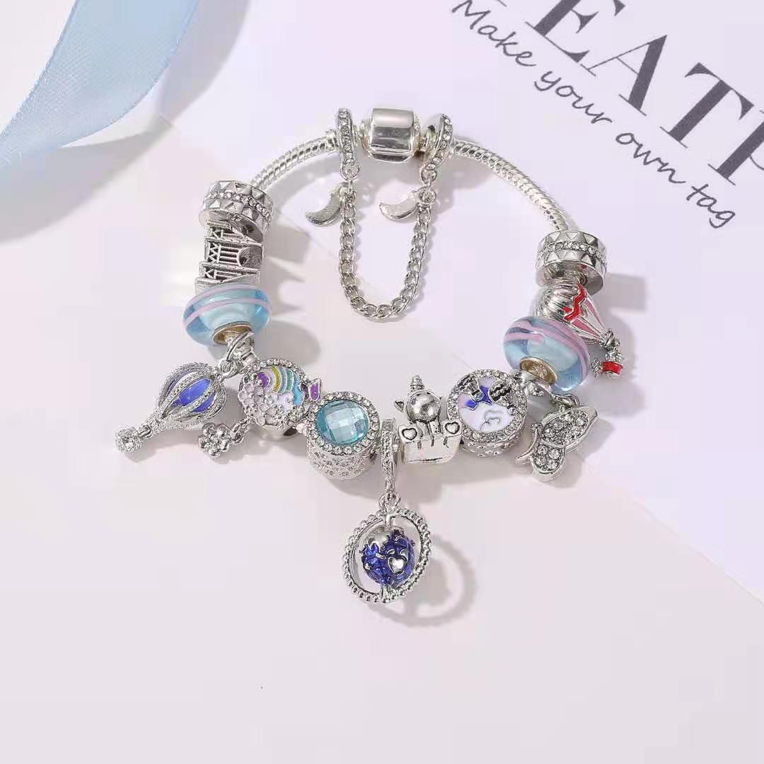 17-21CM hot-air balloon charms bracelets Souvenir bracelet globe and unicorn beads as gift DIY Jewelry pink and blue Accessories
17-21CM hot-air balloon charms bracelets Souvenir bracelet globe and unicorn beads as gift DIY Jewelry pink and blue Accessories