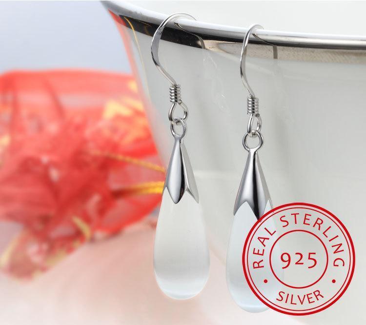 Dangle & Chandelier 925 Sterling Silver Earrings Moonlight Opal Water Droplets Zircon Drop For Women Pendientes S-e4631
Dangle & Chandelier 925 Sterling Silver Earrings Moonlight Opal Water Droplets Zircon Drop For Women Pendientes S-e4631