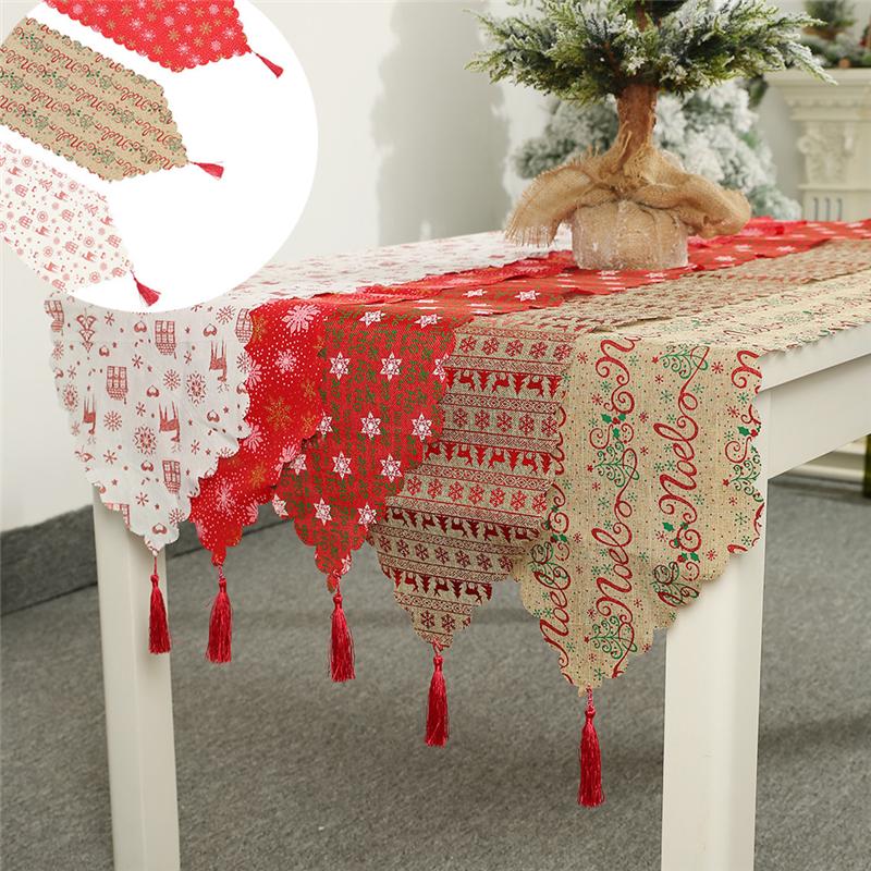 New Year Decorations 2021 Christmas Decoration Linen Printed Table Flag Christmas Table Runner Decorations for Home
New Year Decorations 2021 Christmas Decoration Linen Printed Table Flag Christmas Table Runner Decorations for Home