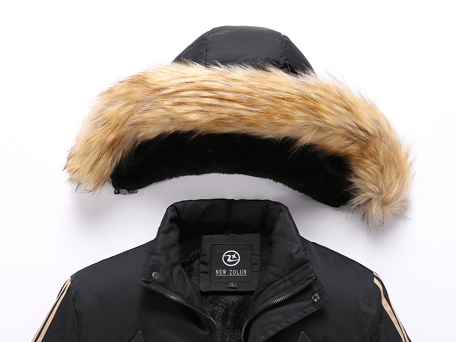 Hat Detachable Parka Men Fur Jackets Winter Warm Thick Pilot Coat Men's Hooded Overcoat Windproof Cotton Outwear Male Plus Size 201023