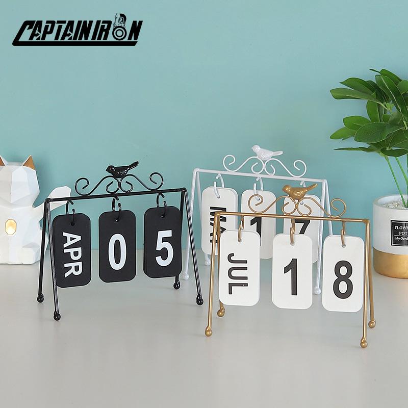 CAPTAINIRON Calendar Figurines Iron and Wood Crafts Bird Shape Miniatures Ornament for Office Home Decor Metal Decoration
CAPTAINIRON Calendar Figurines Iron and Wood Crafts Bird Shape Miniatures Ornament for Office Home Decor Metal Decoration