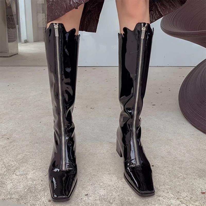 DEAT 2021 New Spring And Summer Fashion Casual Shoes Women's Square Toe Solid Color Square Heel Zipper Knight Boots SH294, Black single lining
DEAT 2021 New Spring And Summer Fashion Casual Shoes Women's Square Toe Solid Color Square Heel Zipper Knight Boots SH294, Black single lining
