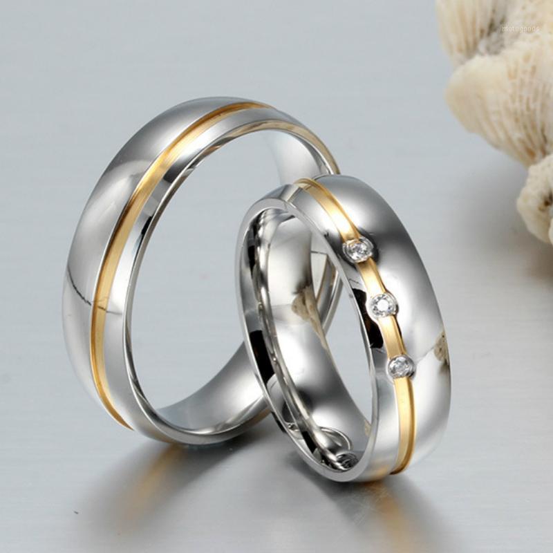6mm Stainless Steel Gold Wire Zircon Couple Ring Sweet Romantic Wedding Ring Fashion Men and Women Jewelry Accessories1
6mm Stainless Steel Gold Wire Zircon Couple Ring Sweet Romantic Wedding Ring Fashion Men and Women Jewelry Accessories1