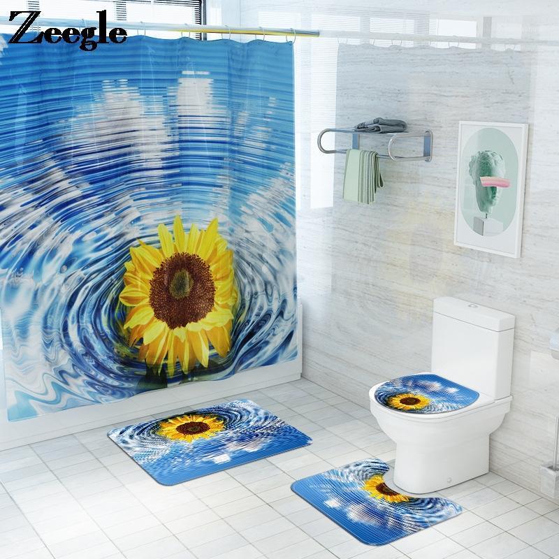Sunflower Bath Mat and Shower Curtain Printed Bathroom Carpet Mat Microfiber Toilet Set Anti Slip Shower Room Floor Mats1
Sunflower Bath Mat and Shower Curtain Printed Bathroom Carpet Mat Microfiber Toilet Set Anti Slip Shower Room Floor Mats1