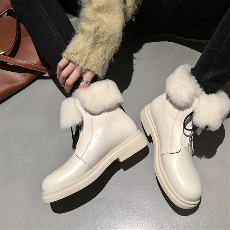PXELENA Luxury Genuine Leather Real Wool Fur Snow Boots Women 2021 Winter Warm Plush Low Heels Shoes Front Zipper Waterproof 40, Black
PXELENA Luxury Genuine Leather Real Wool Fur Snow Boots Women 2021 Winter Warm Plush Low Heels Shoes Front Zipper Waterproof 40, Black