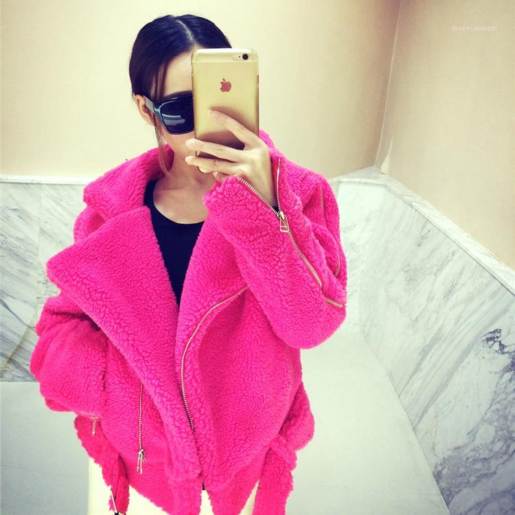 Winter Korean Women New Large Lapel Turn Down Collar Zipper Imitation Fur Lamb with Cotton Jacket Parkas Fashion Streetwear 20191, Black
Winter Korean Women New Large Lapel Turn Down Collar Zipper Imitation Fur Lamb with Cotton Jacket Parkas Fashion Streetwear 20191, Black