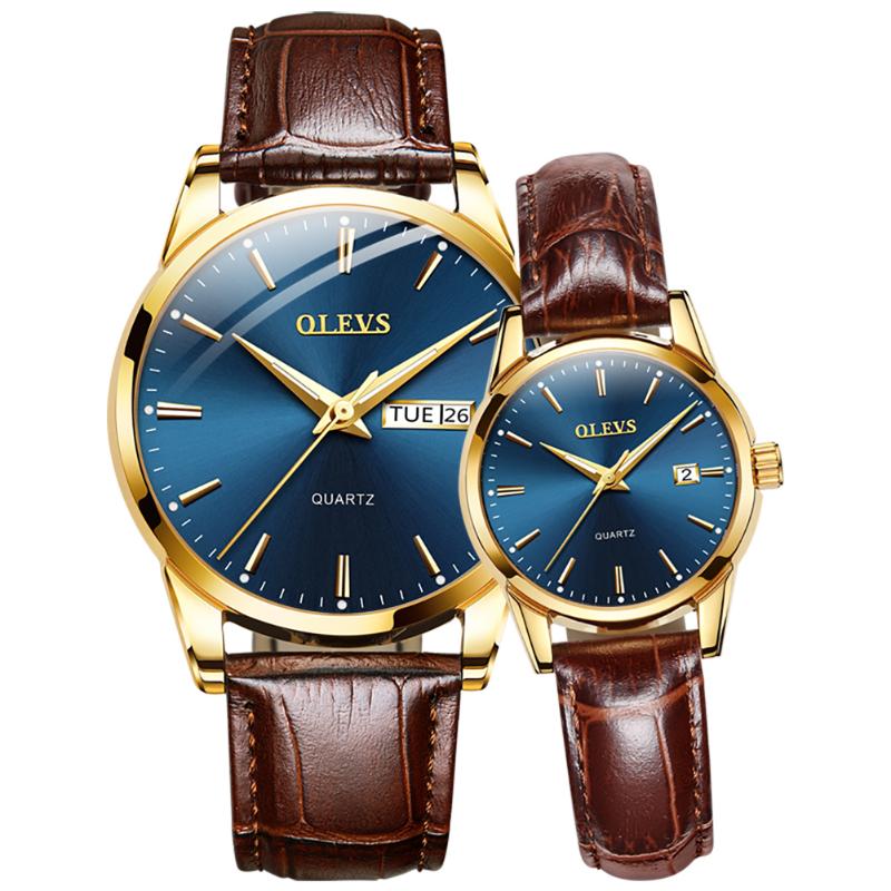 Wristwatches Brown Leather Bracelet Watch Water-Proof Watches For Lovers Quartz, Black leather blue
Wristwatches Brown Leather Bracelet Watch Water-Proof Watches For Lovers Quartz, Black leather blue