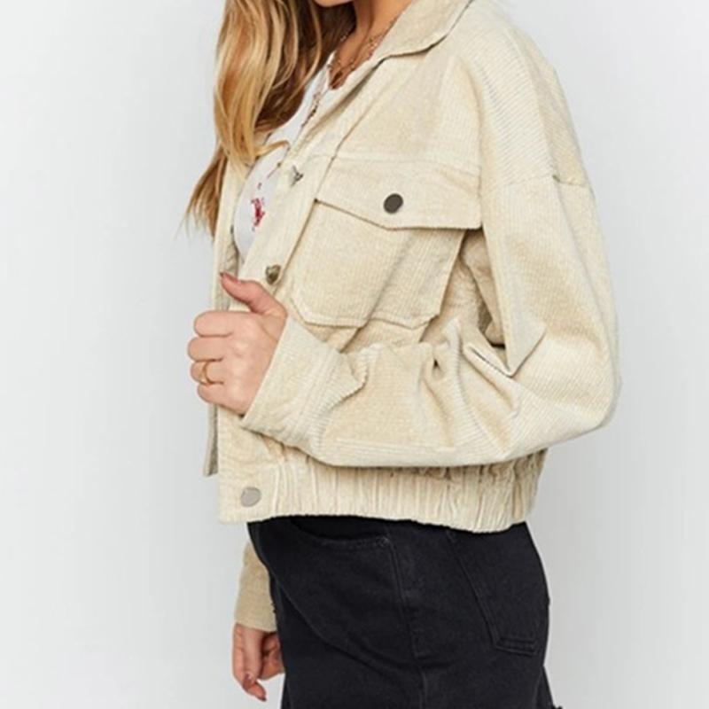 Autumn Women' Corduroy Jacket Vintage Outwear Female Short Jackets Big Pockets Solid Streetwear 2021 Fashion Lady Casual Coat, Apricot
Autumn Women' Corduroy Jacket Vintage Outwear Female Short Jackets Big Pockets Solid Streetwear 2021 Fashion Lady Casual Coat, Apricot