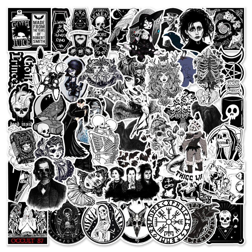 50Pcs/Lot Black and White Gothic Graffiti Stickers Fridge Guitar Laptop Motorcycle Travel Waterproof Cool Sticker Decal Toy S3
50Pcs/Lot Black and White Gothic Graffiti Stickers Fridge Guitar Laptop Motorcycle Travel Waterproof Cool Sticker Decal Toy S3