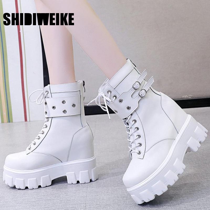 Lace up Platform Boots Women Buckle Decoration High Heel Motorcycle Boots Women Black Goth Ankle Women's AC060, White
Lace up Platform Boots Women Buckle Decoration High Heel Motorcycle Boots Women Black Goth Ankle Women's AC060, White