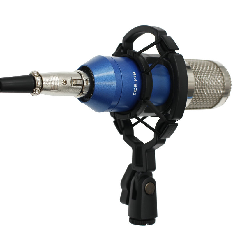 BM800 High Quality Professional Condenser Sound Recording mic bm 800 3.5 mm jack Microphone + Shock Mount for computer