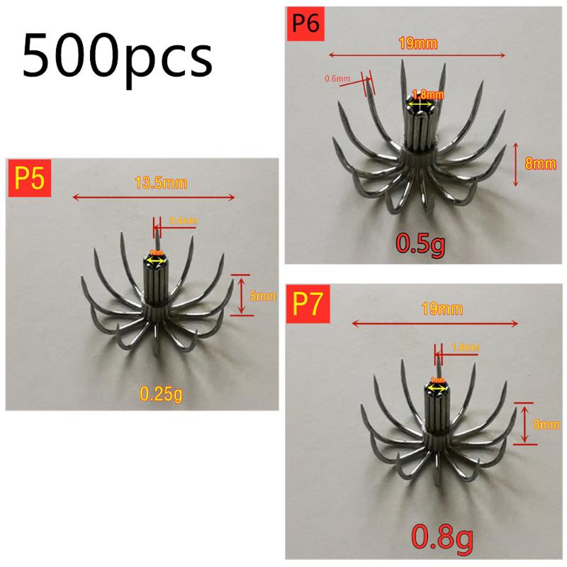 500pcs Stainless steel small squid hooks P5 P6 P7 Umbrella mini tool fishing Spain fish bait lure artisan accessories Jig pesca
500pcs Stainless steel small squid hooks P5 P6 P7 Umbrella mini tool fishing Spain fish bait lure artisan accessories Jig pesca