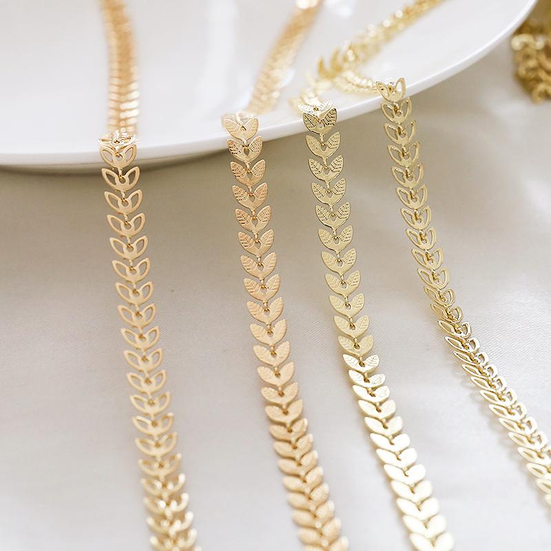 1 meter Gold-clad 14k18k Necklace for Men Women leaf hollow chain leaf diy handmade jewelry material accessories
1 meter Gold-clad 14k18k Necklace for Men Women leaf hollow chain leaf diy handmade jewelry material accessories
