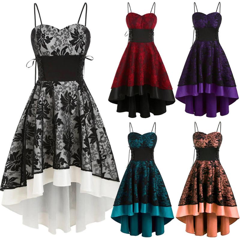 Dresses For Women Vestido De Mujer Womne Vintage High Grade Cami Bandage Lace Up High Low Dress Party Dress Robe Femme Robes, Black
Dresses For Women Vestido De Mujer Womne Vintage High Grade Cami Bandage Lace Up High Low Dress Party Dress Robe Femme Robes, Black