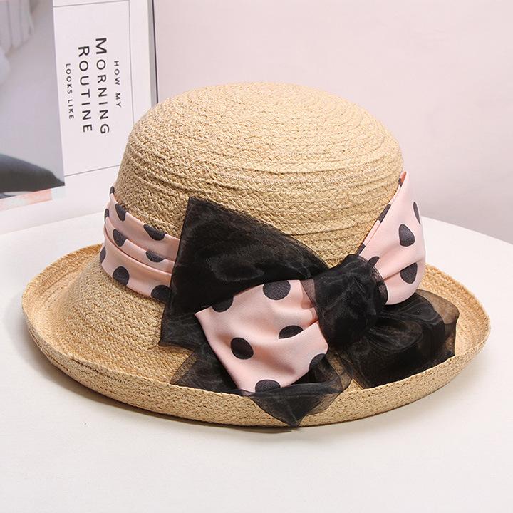 202112-chenxing new spring summer handmade raffia grass dot bowknot mesh leisure lady sun cap women leisure hat, Beige
202112-chenxing new spring summer handmade raffia grass dot bowknot mesh leisure lady sun cap women leisure hat, Beige