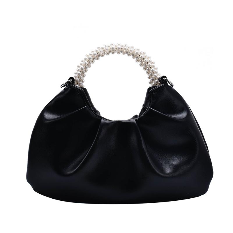Pearl Portable Bag 2020 New Fashion Small Design Messenger Bag Women's Chain Pleated Texture Shoulder Cow Leather Totes, Black
Pearl Portable Bag 2020 New Fashion Small Design Messenger Bag Women's Chain Pleated Texture Shoulder Cow Leather Totes, Black