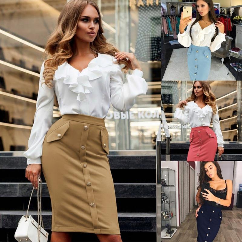 Autumn Winter New Women' Skirt Button Solid Color Midi Skirts Ladies Buckle Split Skirts High Waist Skirt Female Pleated, Blue
Autumn Winter New Women' Skirt Button Solid Color Midi Skirts Ladies Buckle Split Skirts High Waist Skirt Female Pleated, Blue