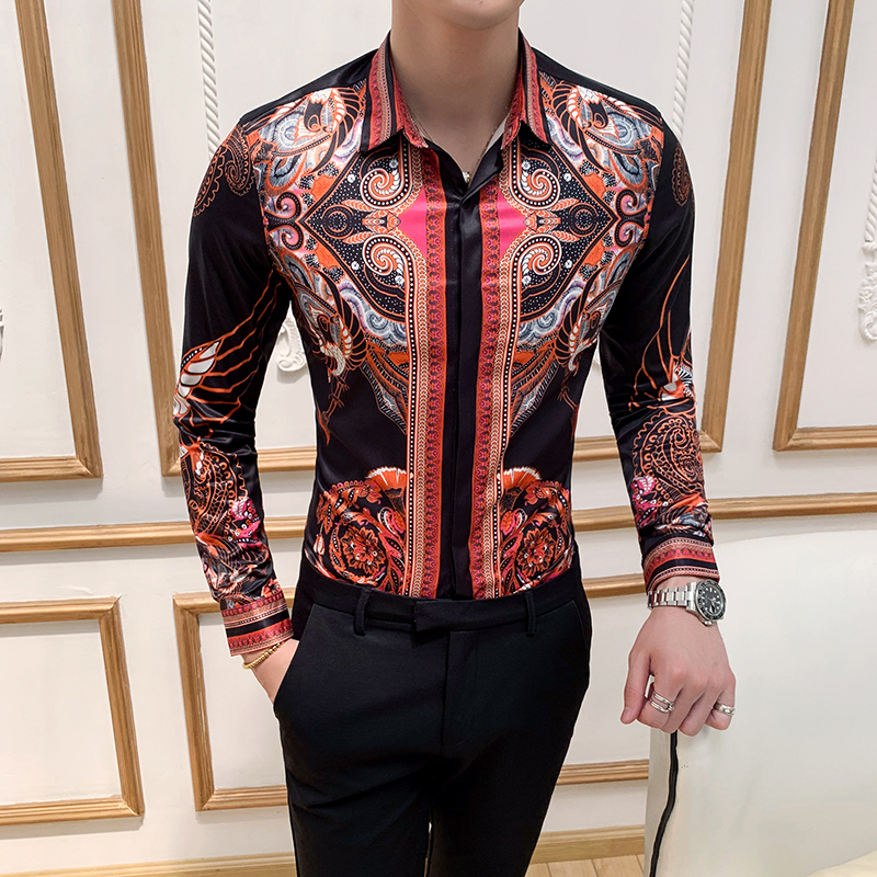2020 Floral Luxury Printing Fashion Long Sleeves Thin Men's Shirt From the Club's Tuxedo Prom Gown Gq4h, The shown
2020 Floral Luxury Printing Fashion Long Sleeves Thin Men's Shirt From the Club's Tuxedo Prom Gown Gq4h, The shown