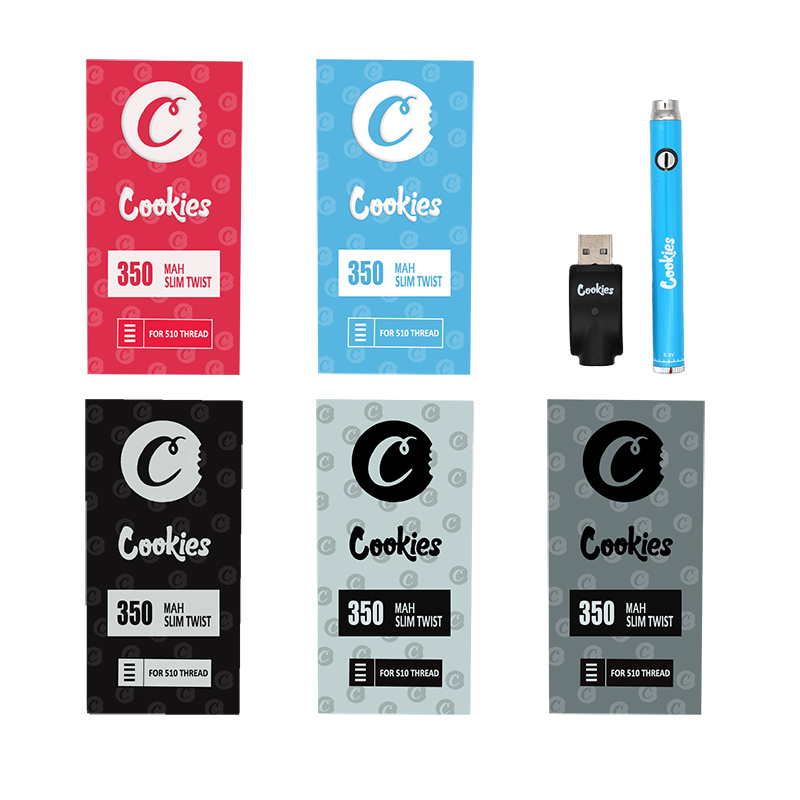 Cookies Preheating battery For Cookies Cartridge Carts Vape Pen 350mAh 510 Thread Adjustable Voltage Battery with USB Charger
Cookies Preheating battery For Cookies Cartridge Carts Vape Pen 350mAh 510 Thread Adjustable Voltage Battery with USB Charger