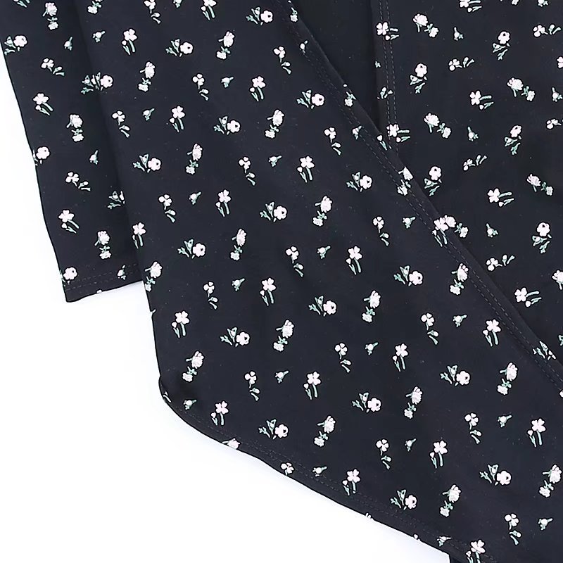 Women Self Tie Front Wrap Tee Print Floral T-shirt V neck Long Sleeve Two Ways Top 201029