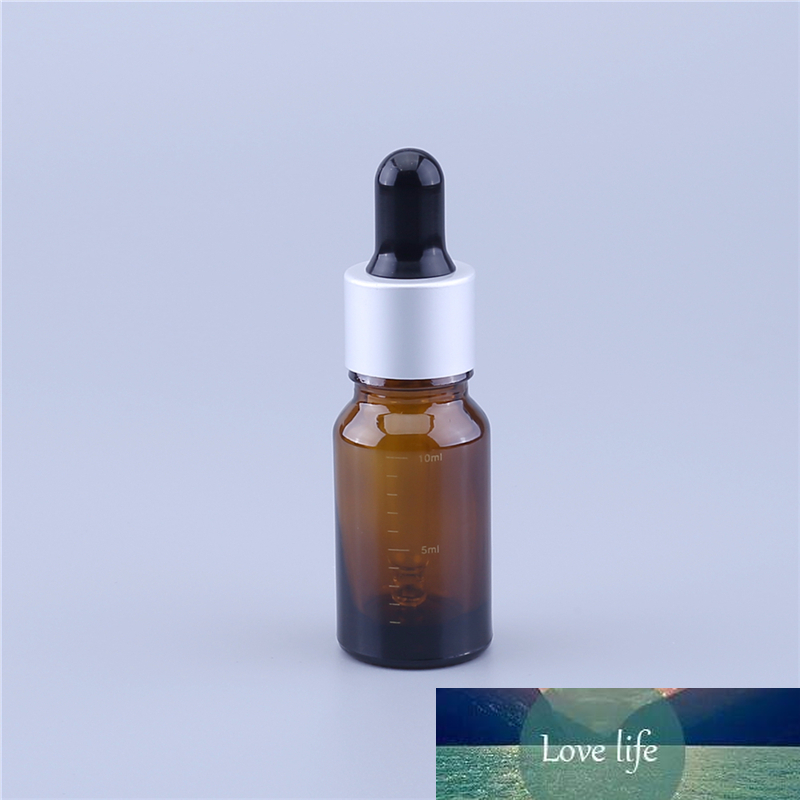 200pcs/lot Empty 10ML Scale Glass Serum Dropper Bottle 10cc Amber Blue Green Essential Oil Bottles with Scale on The Bottle