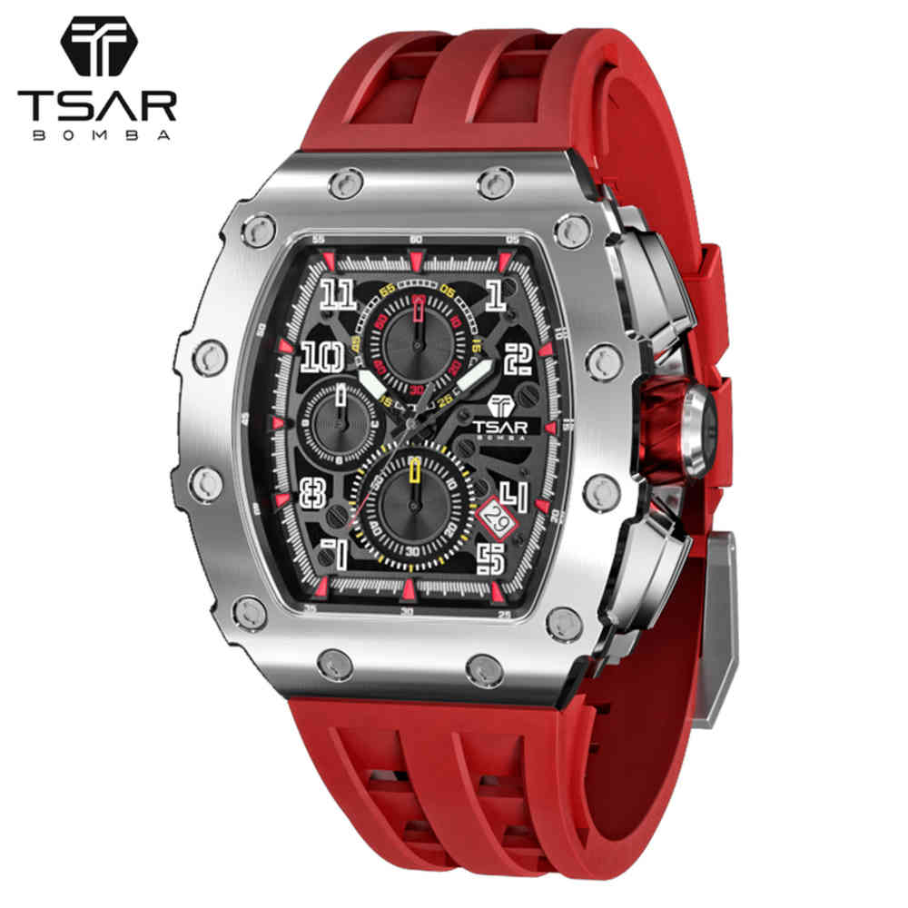 watch TSAR BOMBA Watches Luxury Sport Chronograph Quartz Wristwatch Sapphire Glass Stainless Steel Tonneau Watch for, Gold black
watch TSAR BOMBA Watches Luxury Sport Chronograph Quartz Wristwatch Sapphire Glass Stainless Steel Tonneau Watch for, Gold black
