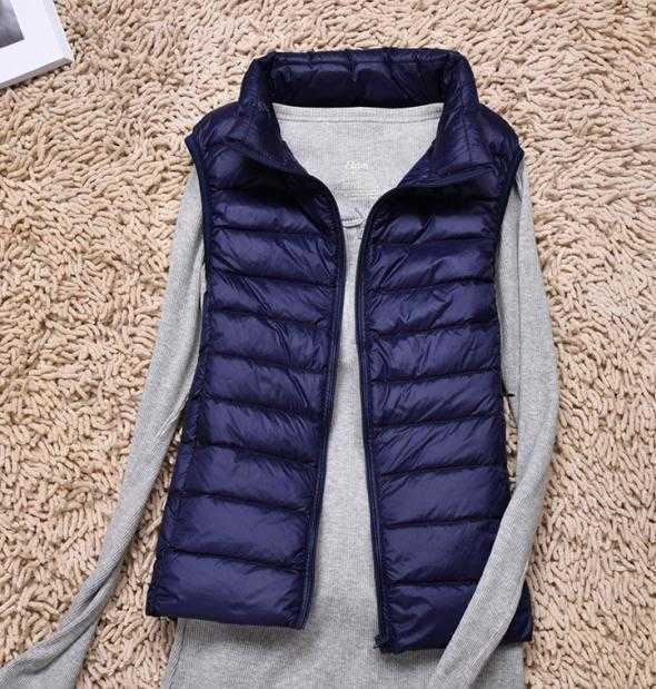 Spring Autumn Women Ultra Light Down Vest White Duck Coat Parka Ladies Sleeveless Waistcoat Plus Size 4XL 211220