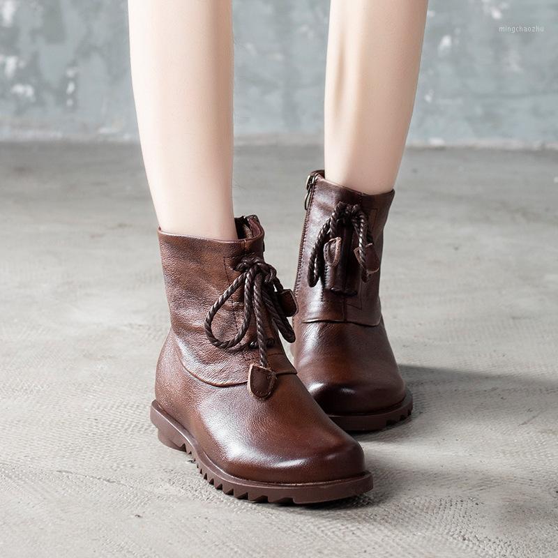 2019 Manual Genuine Leather Side Boots Leisure Time Comfortable Head Cowhide Short Boots Woman1, Black mono 
2019 Manual Genuine Leather Side Boots Leisure Time Comfortable Head Cowhide Short Boots Woman1, Black mono