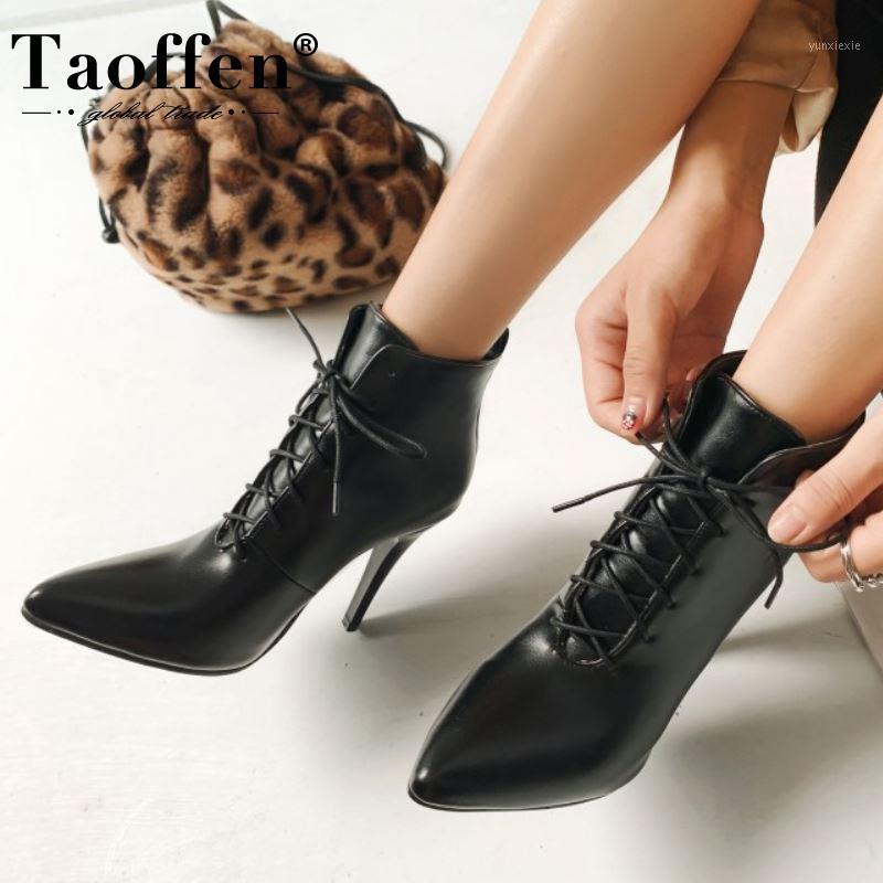 TAOFFEN Size 30-43 Women Ankle Boots Sexy Cross Strap Thin High Heel Winter Shoes Woman Pointed Toe Short Boot Lady Footwear1, Black
TAOFFEN Size 30-43 Women Ankle Boots Sexy Cross Strap Thin High Heel Winter Shoes Woman Pointed Toe Short Boot Lady Footwear1, Black