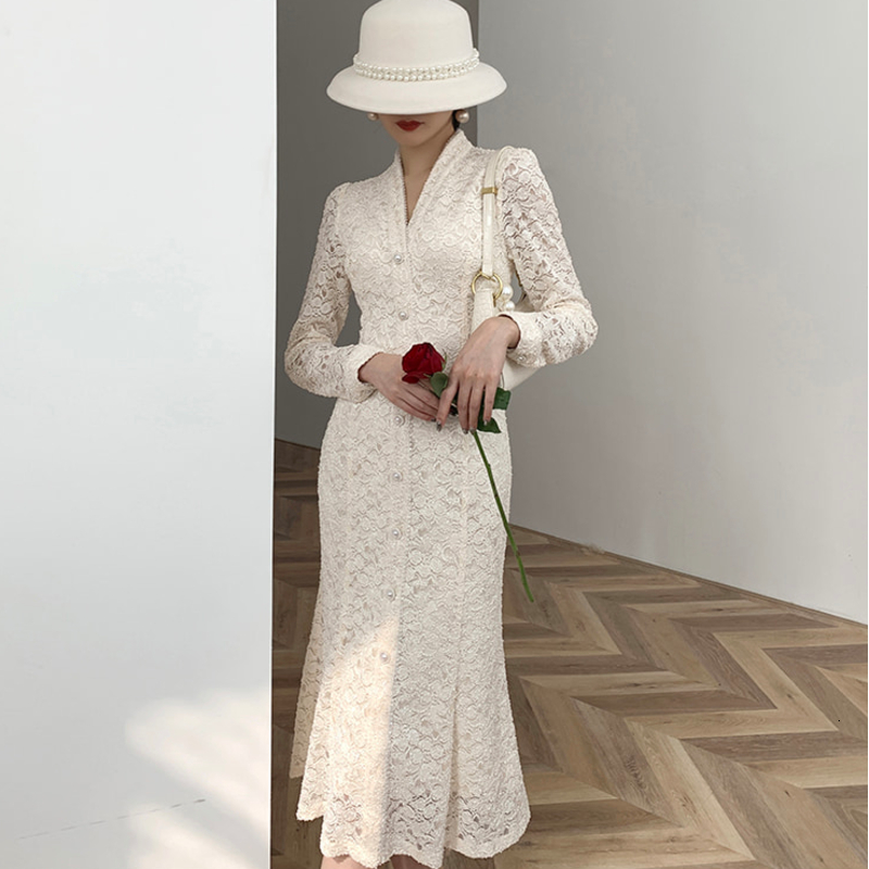 2021 New Women Sexy Single Breasted Party Clud High Waist Lace Elegant v Neck Midi Es N58q, Ivory
2021 New Women Sexy Single Breasted Party Clud High Waist Lace Elegant v Neck Midi Es N58q, Ivory