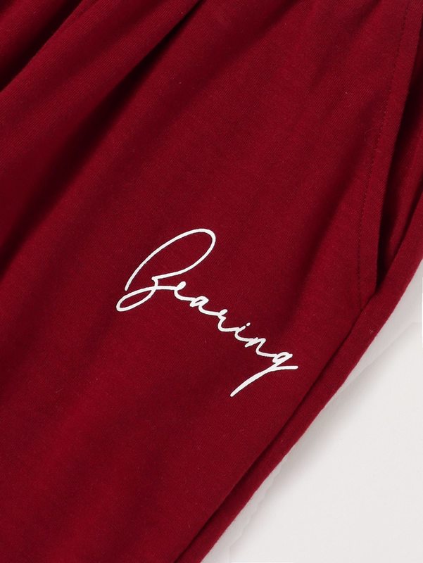 Toddler Boys Letter Graphic Tee and Sweatpants Set SHE