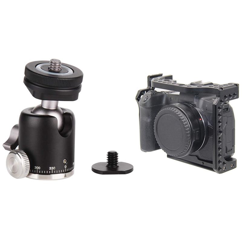 1pcs Fs-02 Camera Tripod Ballhead & 1pcs Camera Cage for Canon EOS R with Cold Shoe Mount Thread Holes
1pcs Fs-02 Camera Tripod Ballhead & 1pcs Camera Cage for Canon EOS R with Cold Shoe Mount Thread Holes