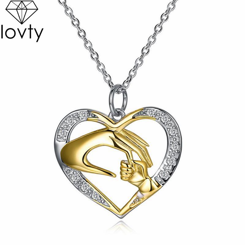 lovty Cubic Zirconia Mom Necklace Baby Heart Pendant Mother Daughter Son Child Family Mother's Day Birthday Gift
lovty Cubic Zirconia Mom Necklace Baby Heart Pendant Mother Daughter Son Child Family Mother's Day Birthday Gift