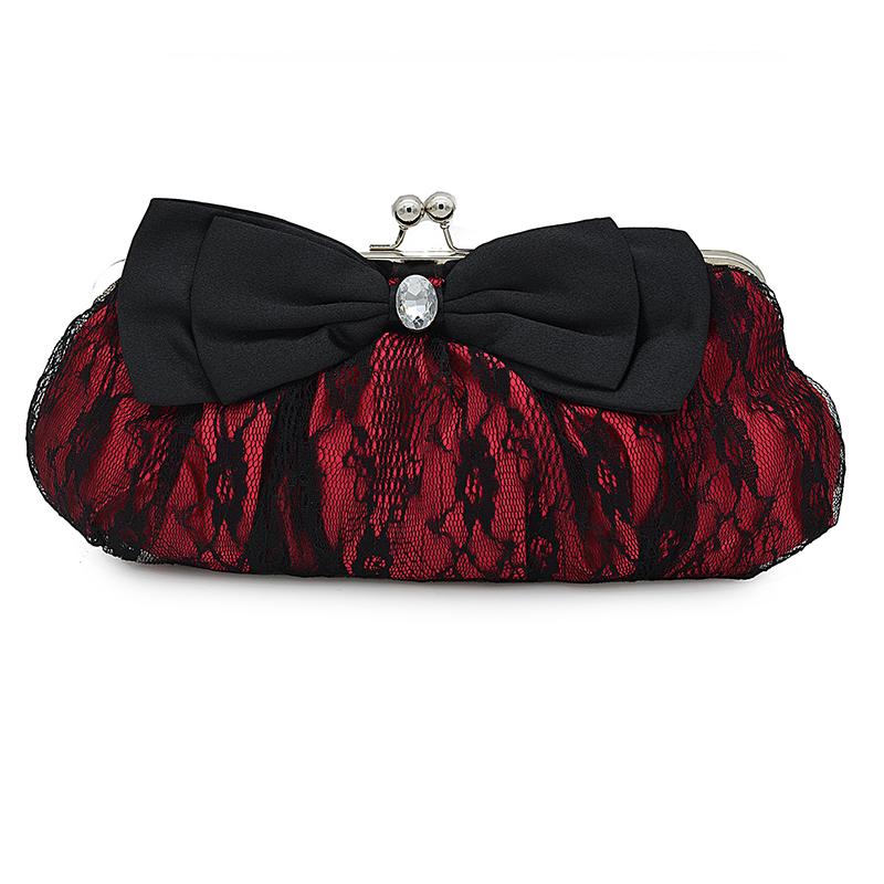 New Fashion Lace Red/Black Wedding Dinner Clutch Bag Elegant Butterfly Bow Evening Bag Women Long Chain Crossbody Clutches
New Fashion Lace Red/Black Wedding Dinner Clutch Bag Elegant Butterfly Bow Evening Bag Women Long Chain Crossbody Clutches