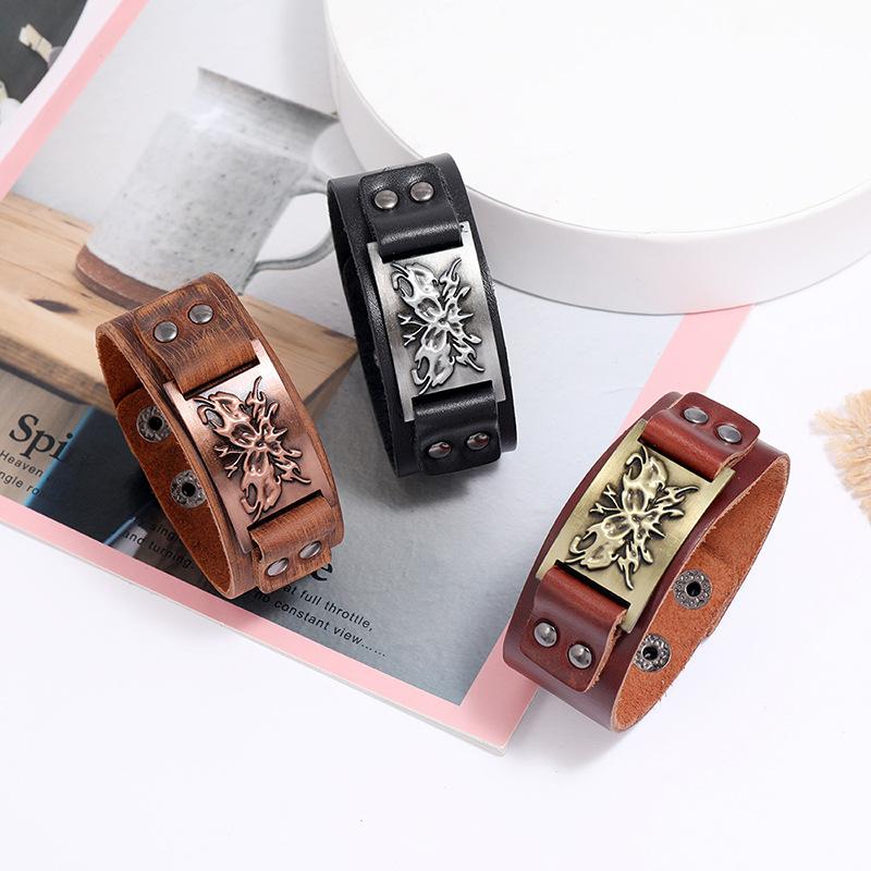 Charm Bracelets Genuine Wide Leather Punk Bracelet Mens Braided Rope Alloy For Men Women Viking Jewelry Gifts
Charm Bracelets Genuine Wide Leather Punk Bracelet Mens Braided Rope Alloy For Men Women Viking Jewelry Gifts