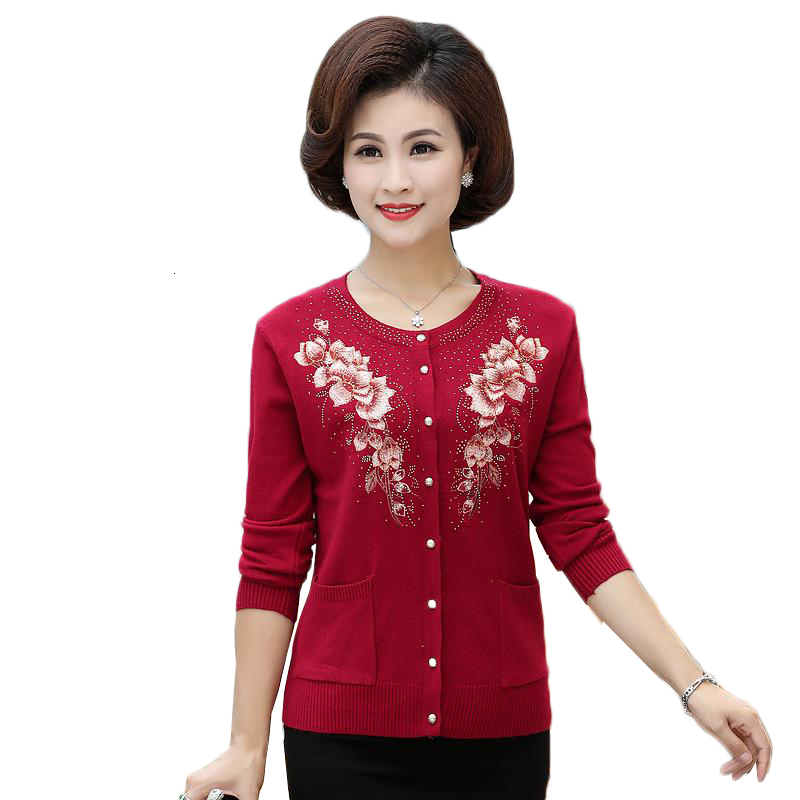 2021 Middle-aged Women's Knitted Sweaters Cardigan Tops Autumn New Mother O-neck Embroidered Sweater Coat Feminino Y396 Xzxu, Gay
2021 Middle-aged Women's Knitted Sweaters Cardigan Tops Autumn New Mother O-neck Embroidered Sweater Coat Feminino Y396 Xzxu, Gay