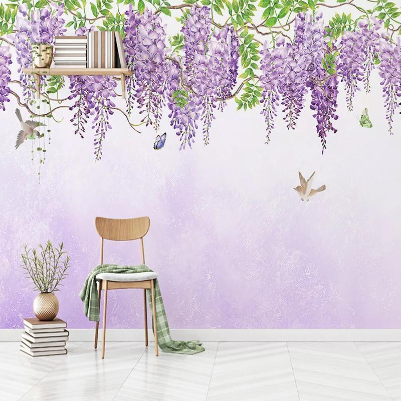 Self-Adhesive Mural Wallpaper 3D Beautiful Hand-painted Purple Flowers Birds And Butterflies Photo Wall Paper Waterproof Sticker1, As pic
Self-Adhesive Mural Wallpaper 3D Beautiful Hand-painted Purple Flowers Birds And Butterflies Photo Wall Paper Waterproof Sticker1, As pic