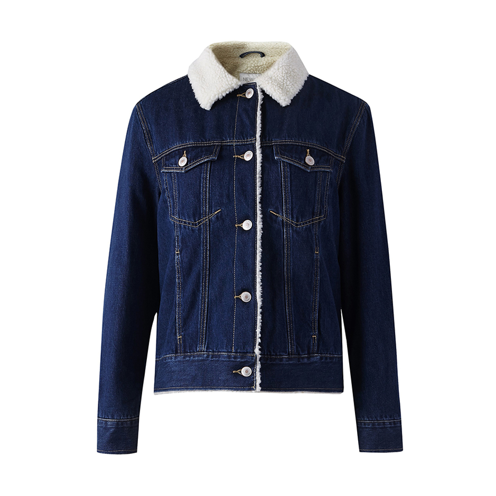 Metersbonwe Winter Women's Jeans Jackets Cotton Coat Padded Denim Parkas Female Outwear Warm Jacket Clothing 201029