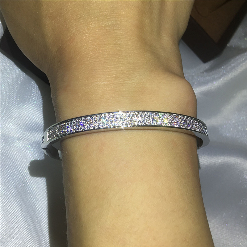 Vecalon Infinity Pave setting 5A cubic zirconia Engagement bracelet White Gold Filled cuff bangle women Wedding accessaries Gift, Golden;silver
Vecalon Infinity Pave setting 5A cubic zirconia Engagement bracelet White Gold Filled cuff bangle women Wedding accessaries Gift, Golden;silver