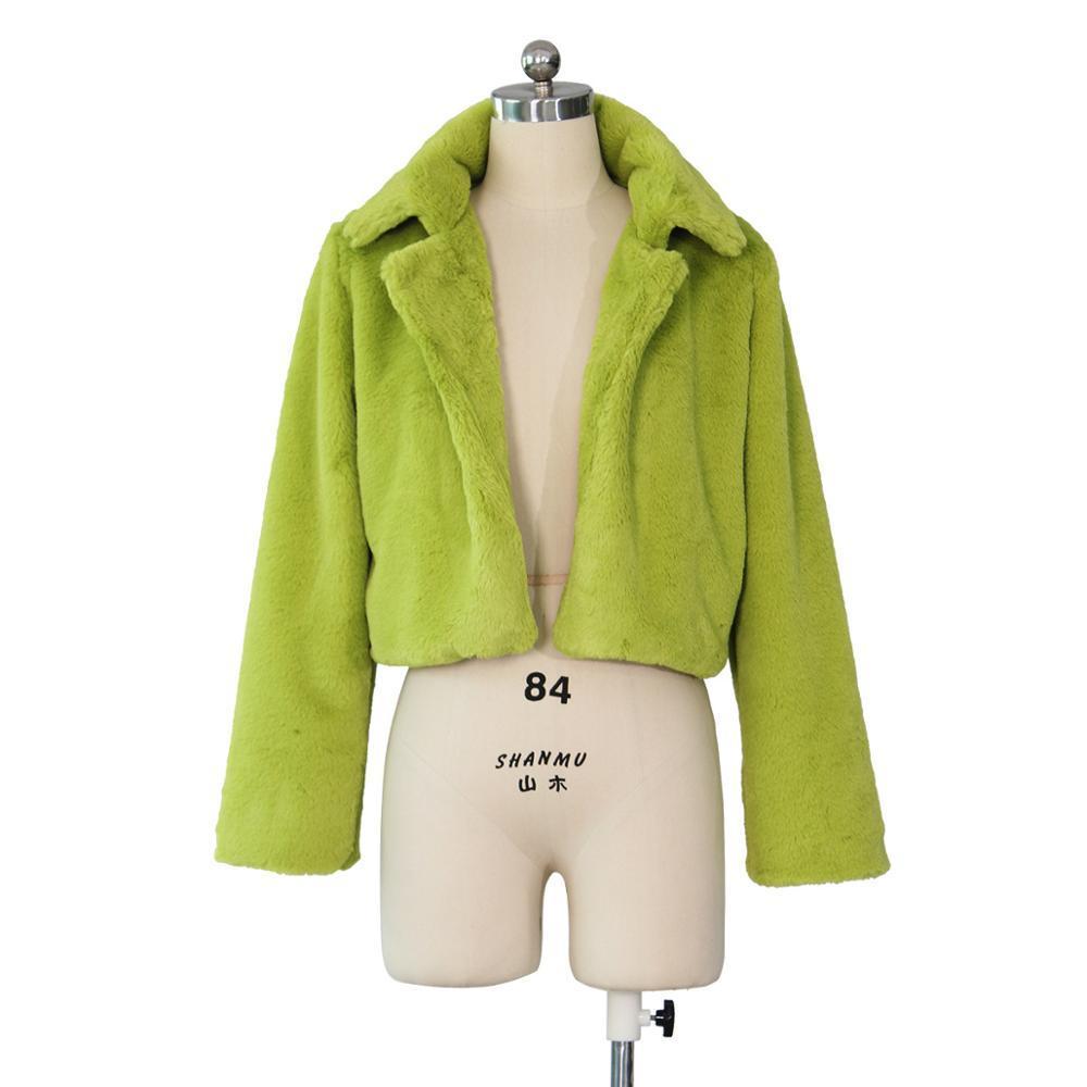 GL Women Woolen Winter Print Jackets Female Fur Fashion Hooded Zipper Plush Jackets Thick Warm Short Coat 2 Color A6277 201029