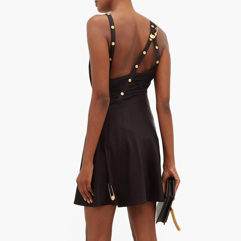 2021 Woman Dressed in Spaghetti Solid Black Sash Sexy V-neck Party Pino Split Dress Ladies Spring and Summer Clothes Q1jo
2021 Woman Dressed in Spaghetti Solid Black Sash Sexy V-neck Party Pino Split Dress Ladies Spring and Summer Clothes Q1jo