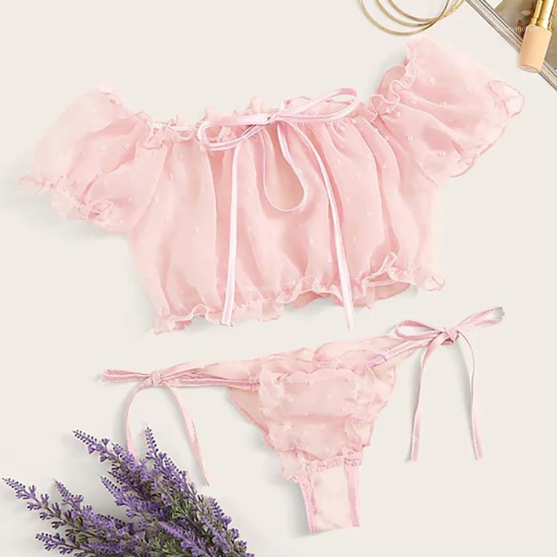 Pleated Mesh Lingerie Set Women Sweet Cute Babydoll Sleepwear Ladies Crop Tops+Briefs Underwear Ensemble String Soutien Gorge1, Pink
Pleated Mesh Lingerie Set Women Sweet Cute Babydoll Sleepwear Ladies Crop Tops+Briefs Underwear Ensemble String Soutien Gorge1, Pink