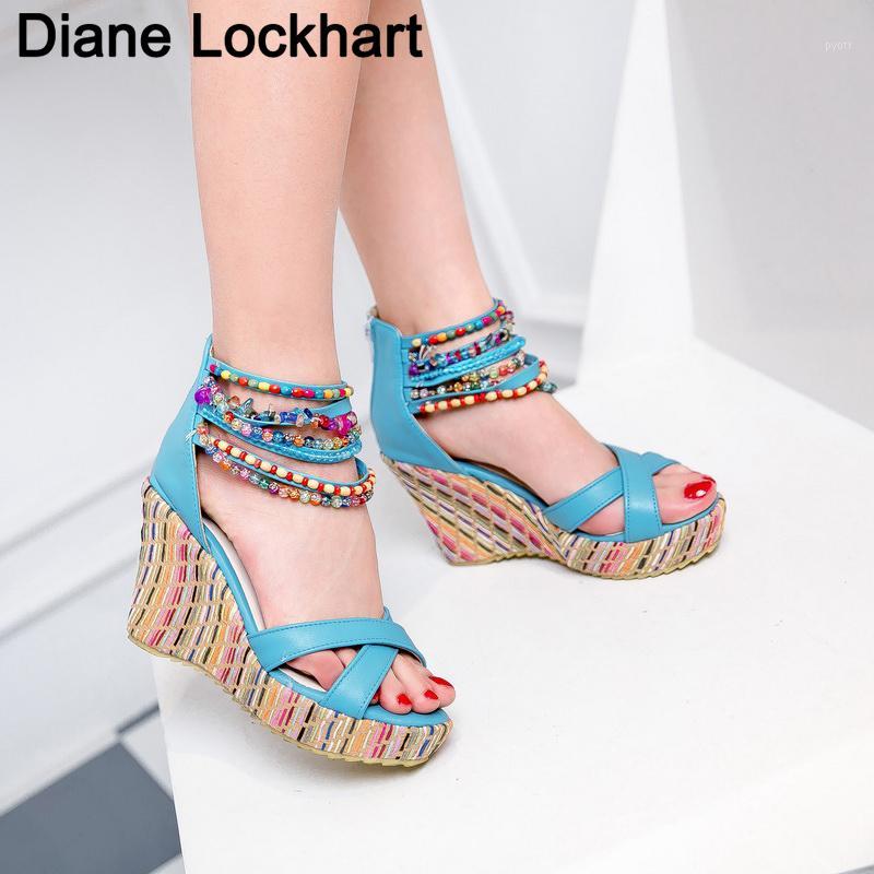 Women Platform Sandals Female Bohemia High Heel Fashion Ankle Strap Open Toe Colorful Summer Casual Wedge Shoes Ladies Heels1, Pink
Women Platform Sandals Female Bohemia High Heel Fashion Ankle Strap Open Toe Colorful Summer Casual Wedge Shoes Ladies Heels1, Pink