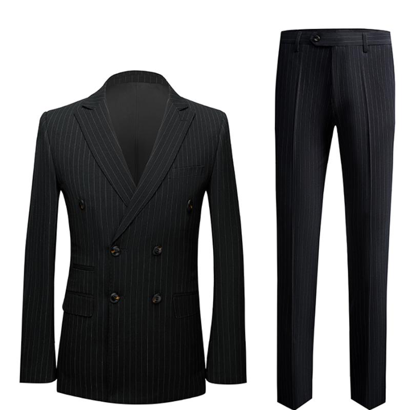 Classic Mens Double Breasted Suits Black Navy Blue Fashionable Men Business Suit Slim Fit Male Blazers and Pants, Dark grey
Classic Mens Double Breasted Suits Black Navy Blue Fashionable Men Business Suit Slim Fit Male Blazers and Pants, Dark grey