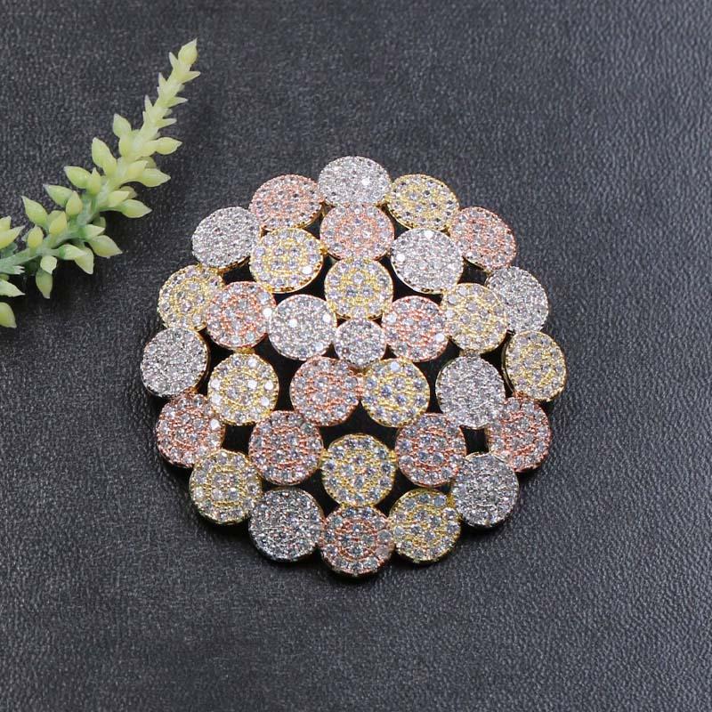 Vanifin Fashion Jewelry Distinctive Gyrate Round Micro Pave Sandblast Brooch Pendant Dual Use for Engagement Luxury Bridal Gift
Vanifin Fashion Jewelry Distinctive Gyrate Round Micro Pave Sandblast Brooch Pendant Dual Use for Engagement Luxury Bridal Gift