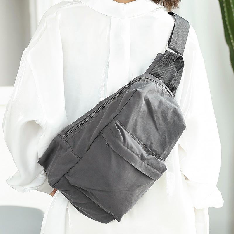 Fashion Simple Pure Color Chest Bag Versatile Fashion Literature And Art One Shoulder Women's Bag Leisure College Wind Canvas, Sky blue
Fashion Simple Pure Color Chest Bag Versatile Fashion Literature And Art One Shoulder Women's Bag Leisure College Wind Canvas, Sky blue