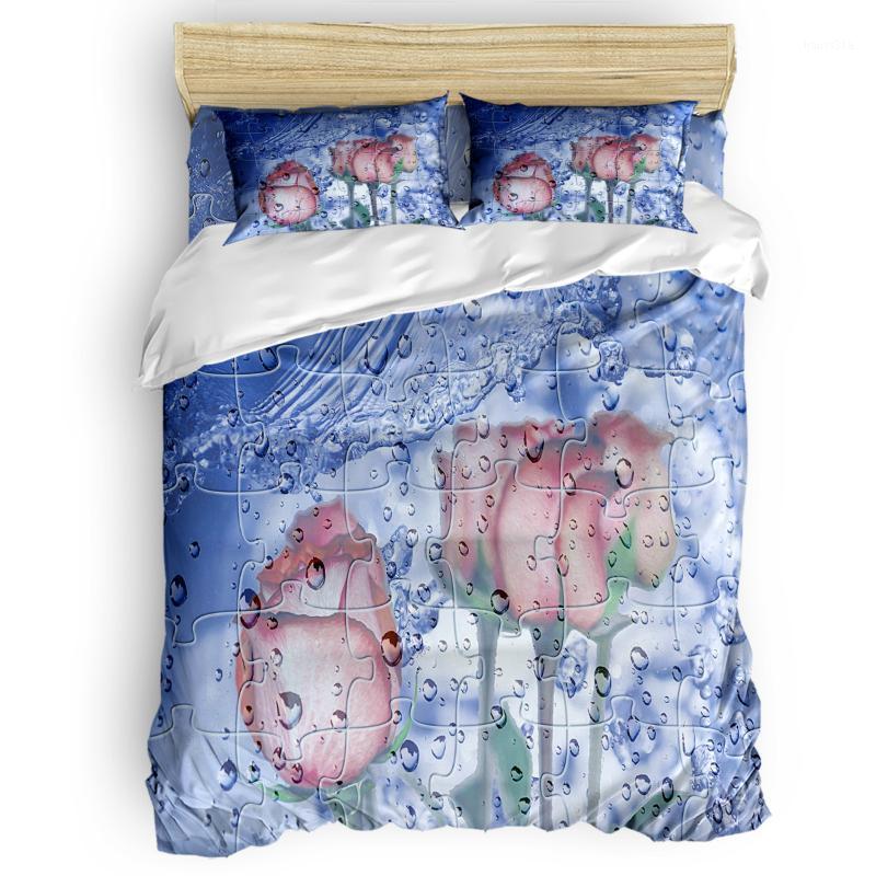 Jigsaw Rose Flower Water Drop Duvet Cover Set 2/3/4pcs Bedding Set Bed Sheet Pillowcases Cover1, As pic
Jigsaw Rose Flower Water Drop Duvet Cover Set 2/3/4pcs Bedding Set Bed Sheet Pillowcases Cover1, As pic