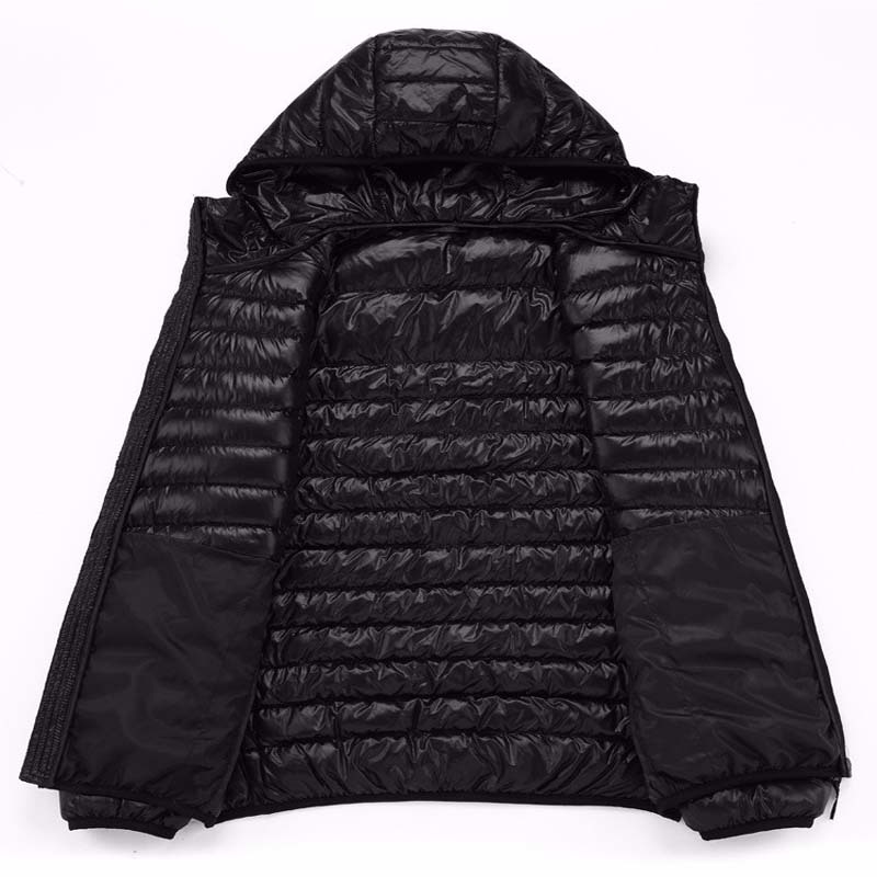Men Hooded ultraLight White Duck Down Jacket Warm Jacket Line Portable Package men pack jacket 201217