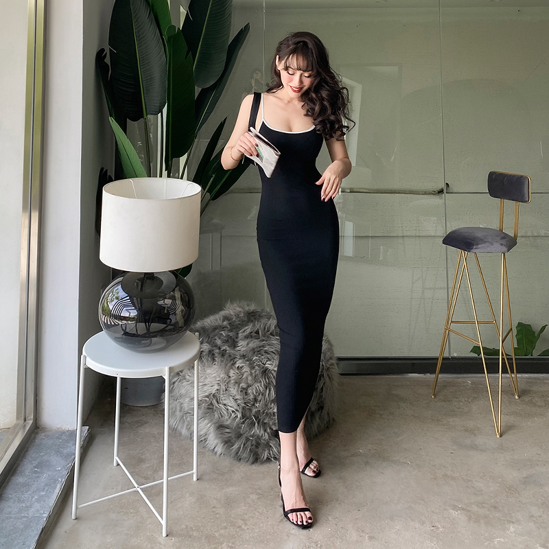 2021 New Summer Shows Body Elastic-style Sports Tight Cotton Thread Long Dresses Sexy Spaghetti Girdle Mid-calf Women's Dress F1JM, Black.
2021 New Summer Shows Body Elastic-style Sports Tight Cotton Thread Long Dresses Sexy Spaghetti Girdle Mid-calf Women's Dress F1JM, Black.