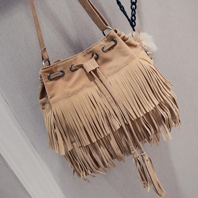 Retro Faux Suede Fringe Women Messenger Bags Tote Ladies Hand Bags Tassel Shoulder Handbags Crossbody Bag bolsa feminina, Black
Retro Faux Suede Fringe Women Messenger Bags Tote Ladies Hand Bags Tassel Shoulder Handbags Crossbody Bag bolsa feminina, Black